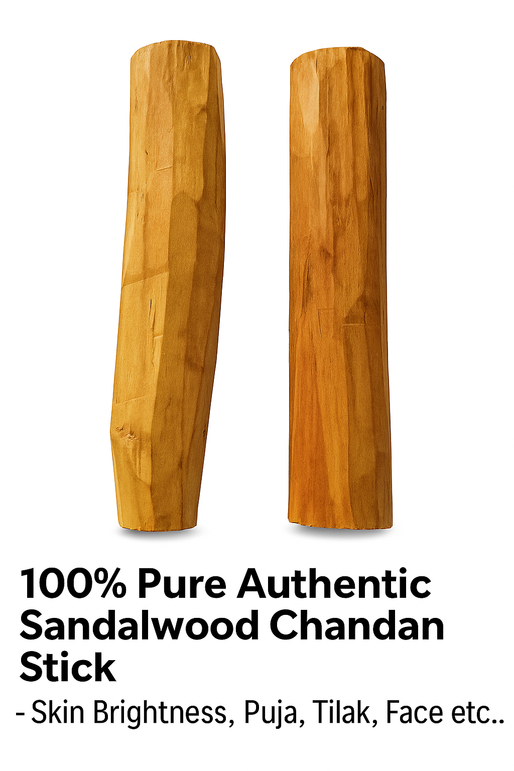 Sandalwood Sticks (Pair) – Natural & Authentic Chandan Wood