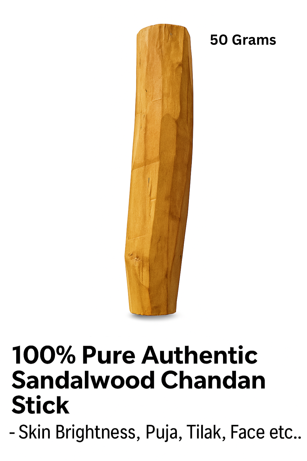 Pure White Sandalwood(Chandan) Stick – Natural & Authentic Chandan Wood